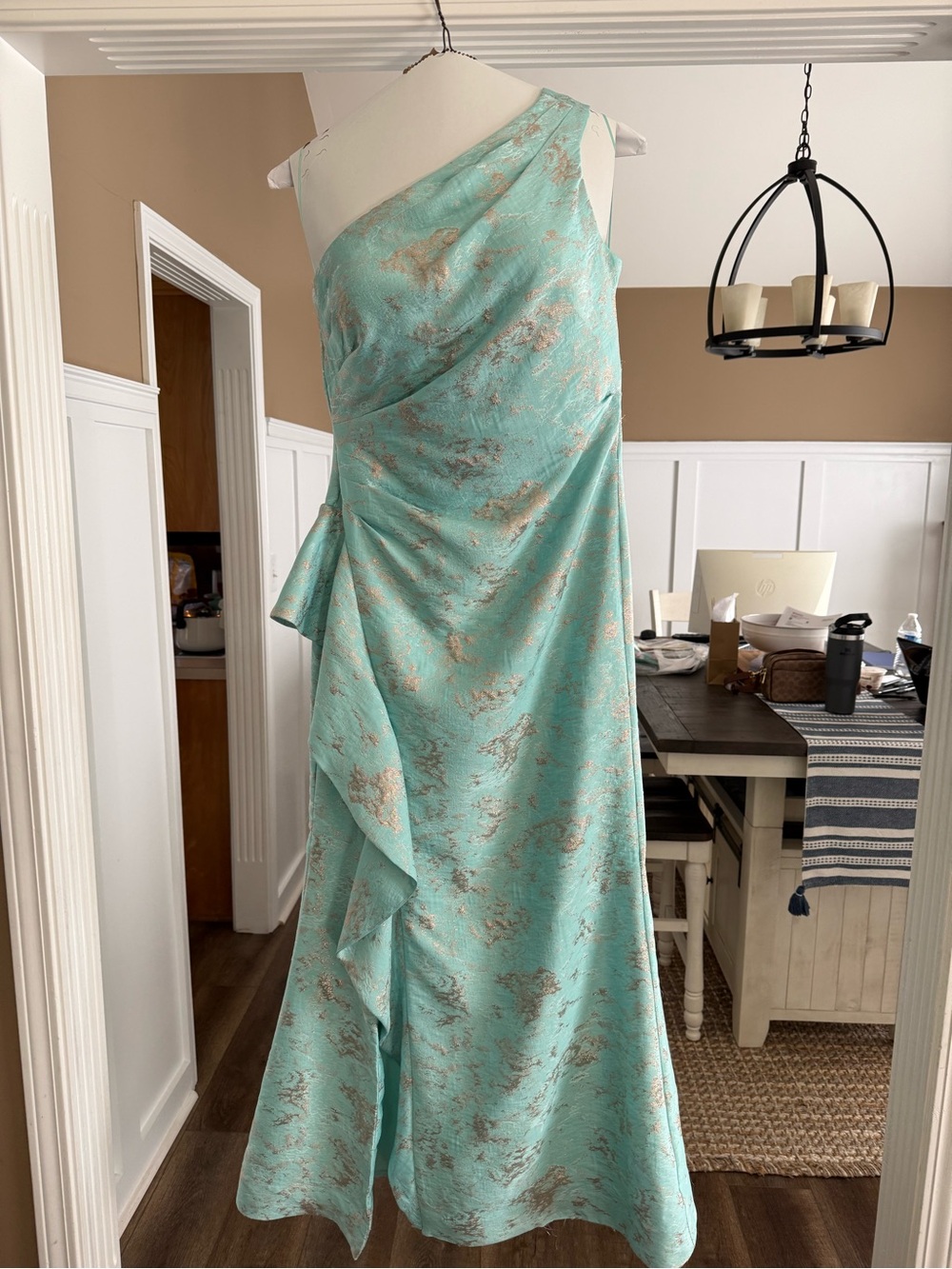 Elegant One-Shoulder Evening Dress by Teri Jon